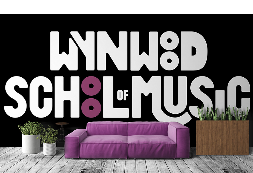 Wynwood School of Music Logo as a Mural
