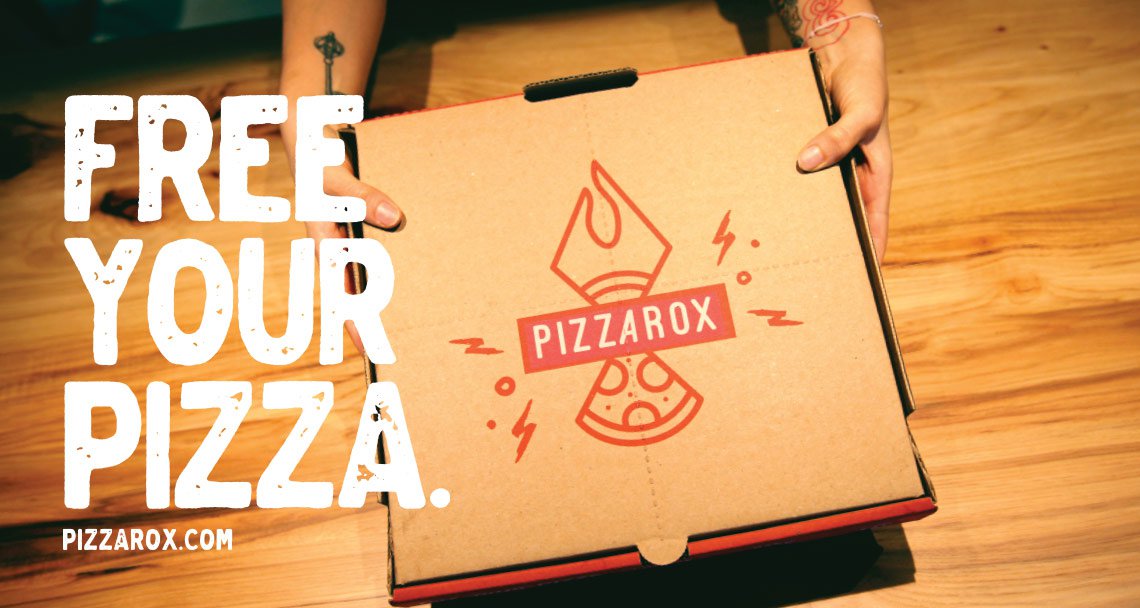 Pizza Rox delivery box design