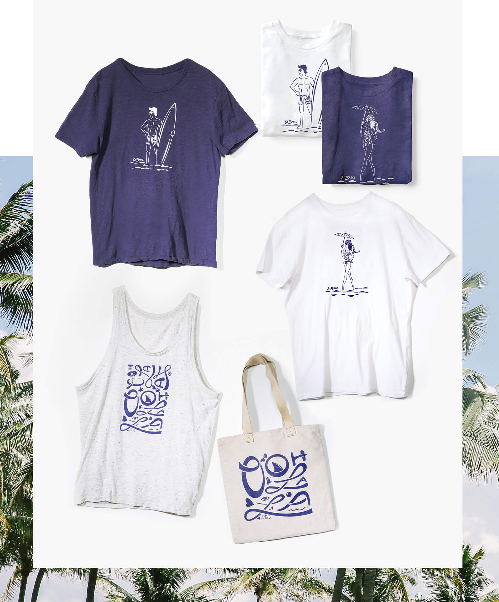 St Barths illustration on apparel by Jacober Creative