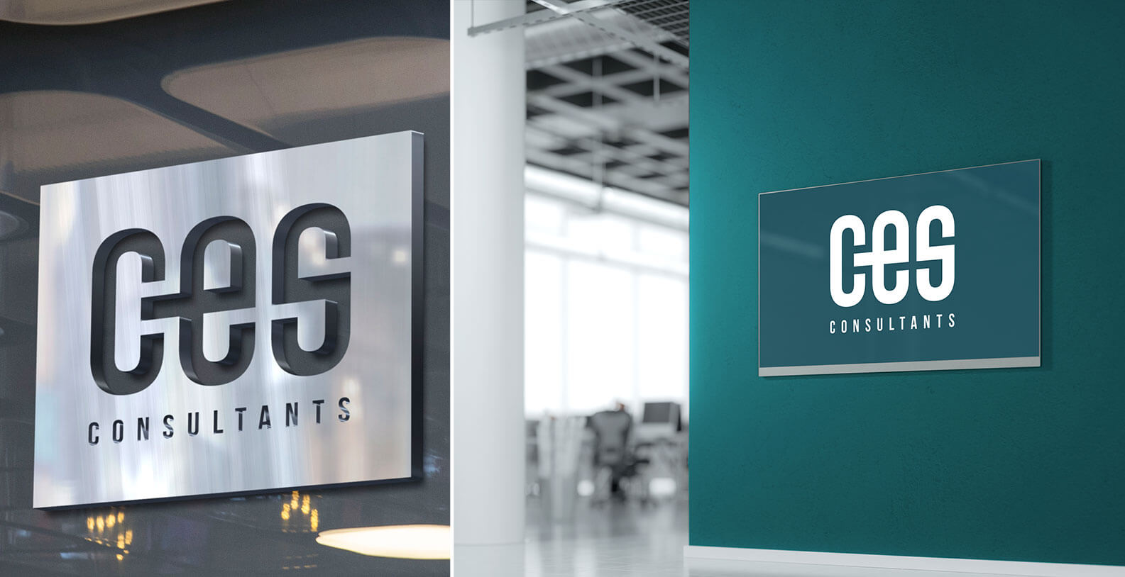 CES Consulting signage rebrand by Jacober Creative