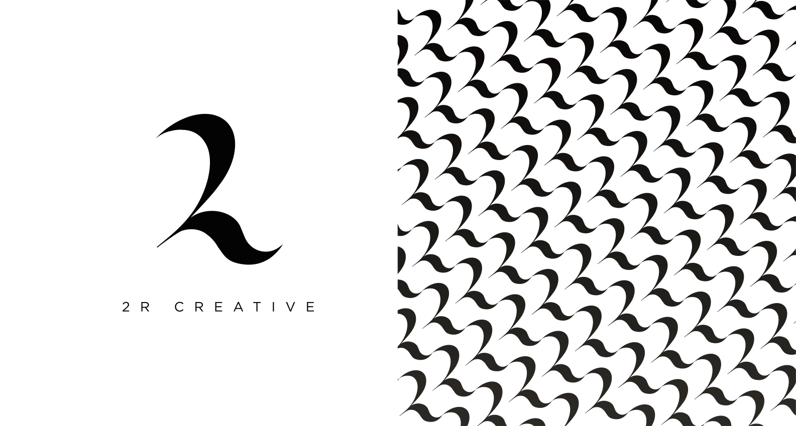 2R logo design and pattern by Jacober Creative