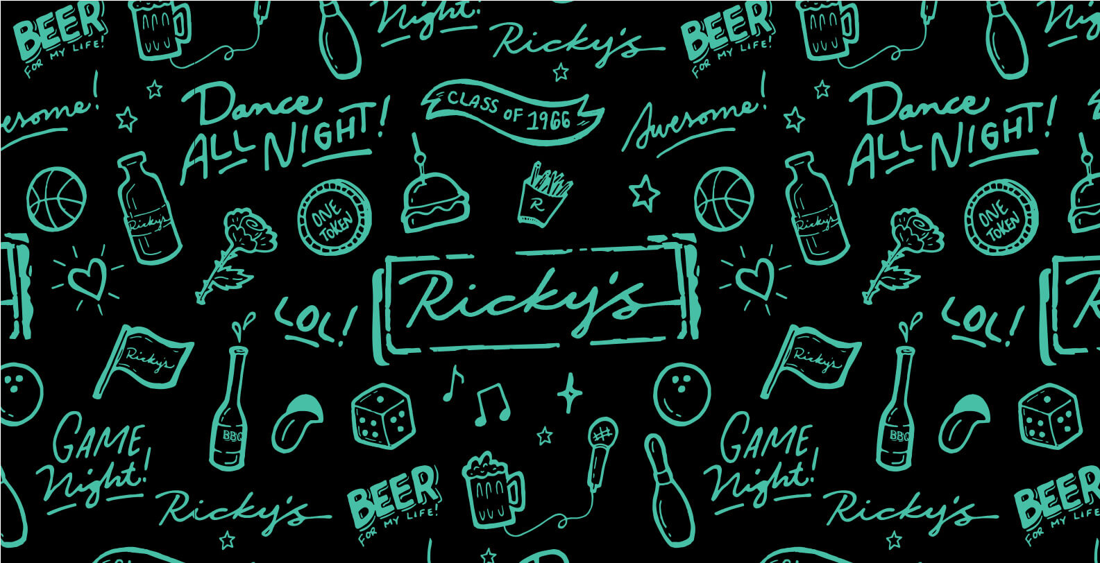 Ricky's branding pattern by Jacober Creative