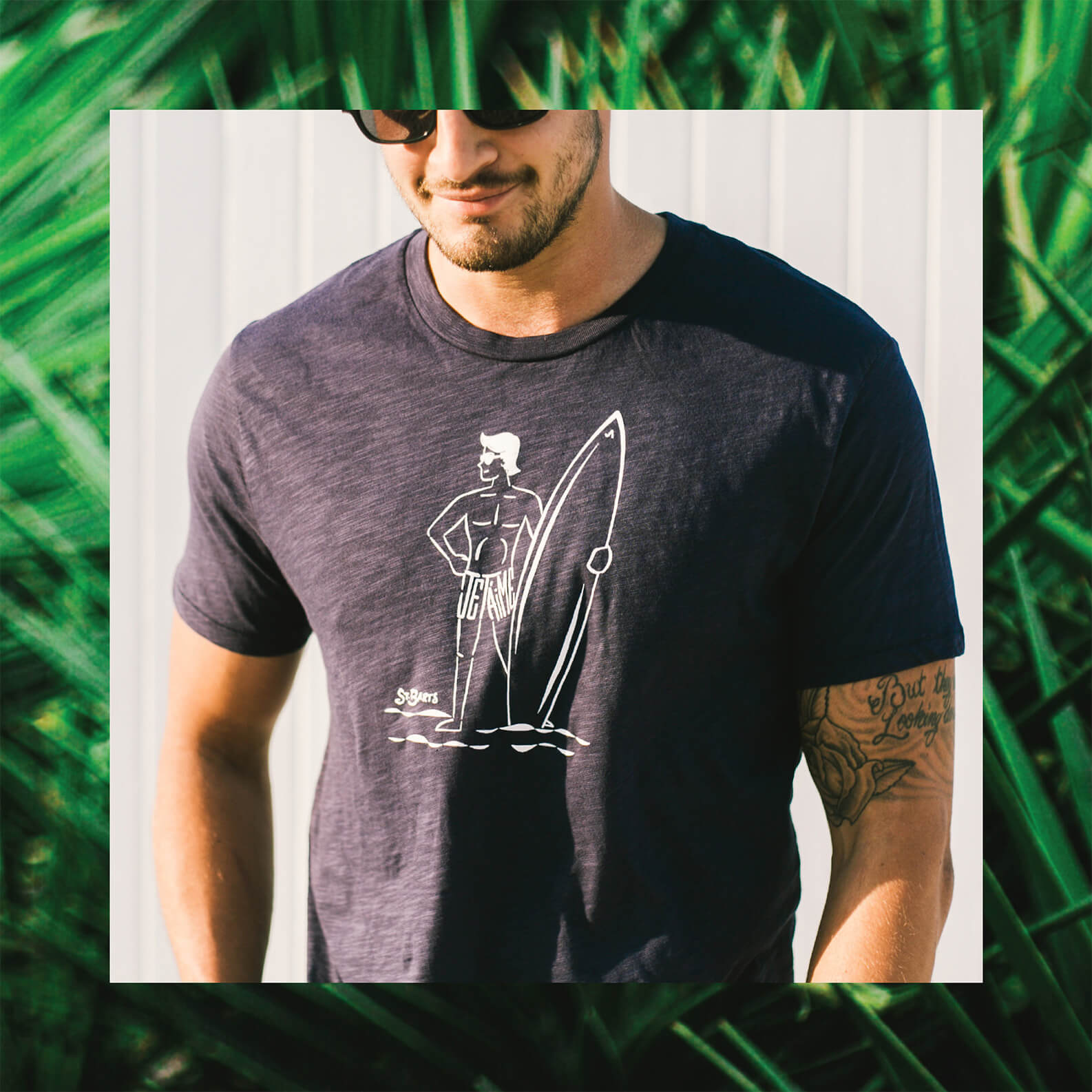 St Barths illustration on a tshirt by Jacober Creative