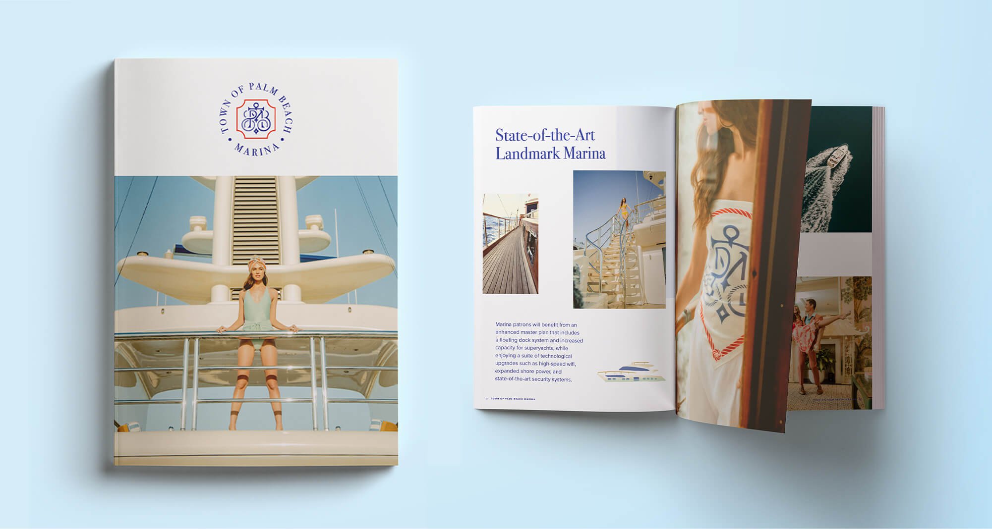 Jacober Creative Brand Identity for The Town of Palm Beach Marina. Brochure.