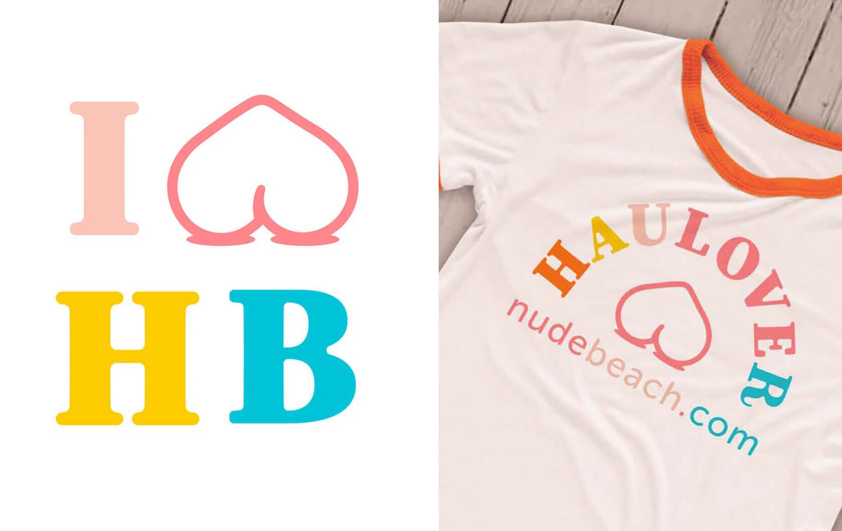 Haulover Nude Beach Logo Design