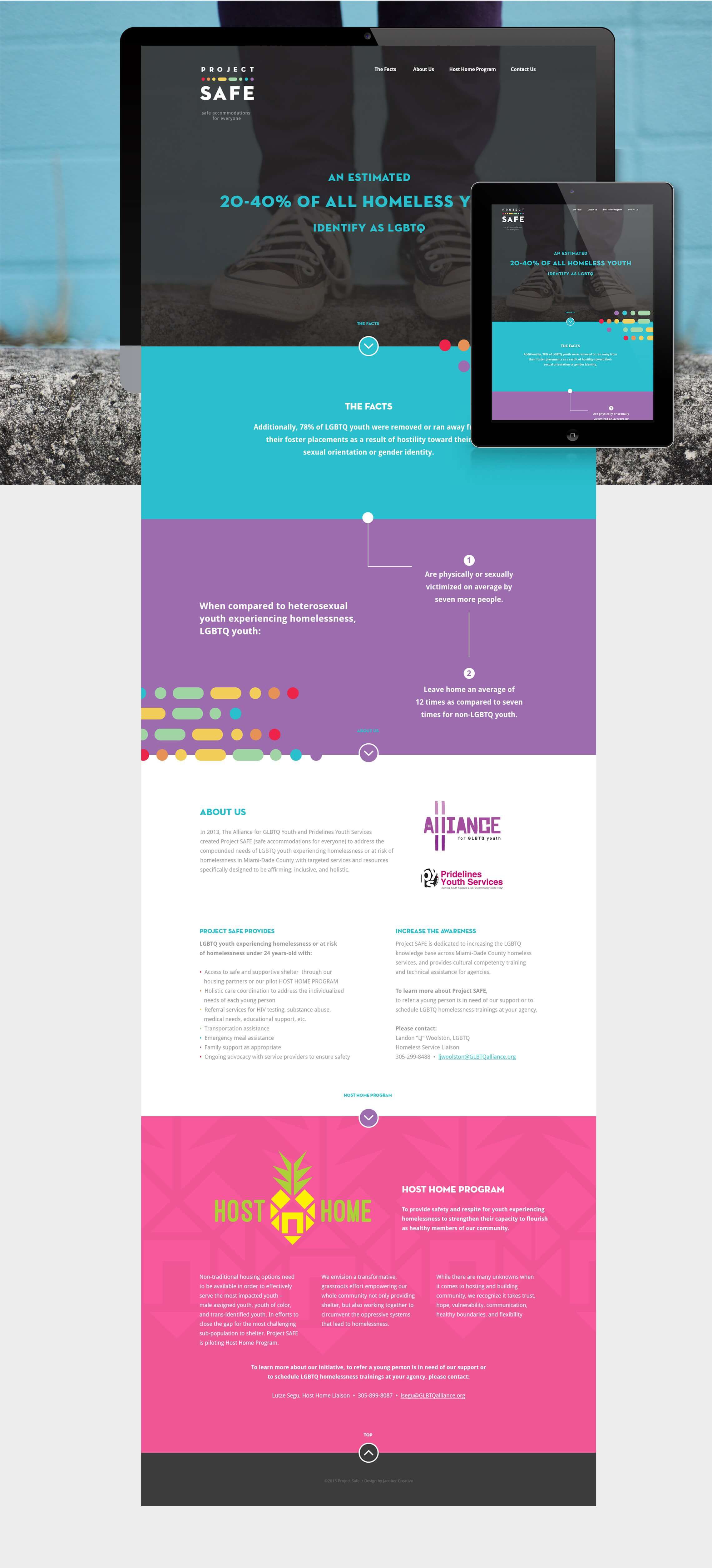 Project Safe web design by Jacober Creative
