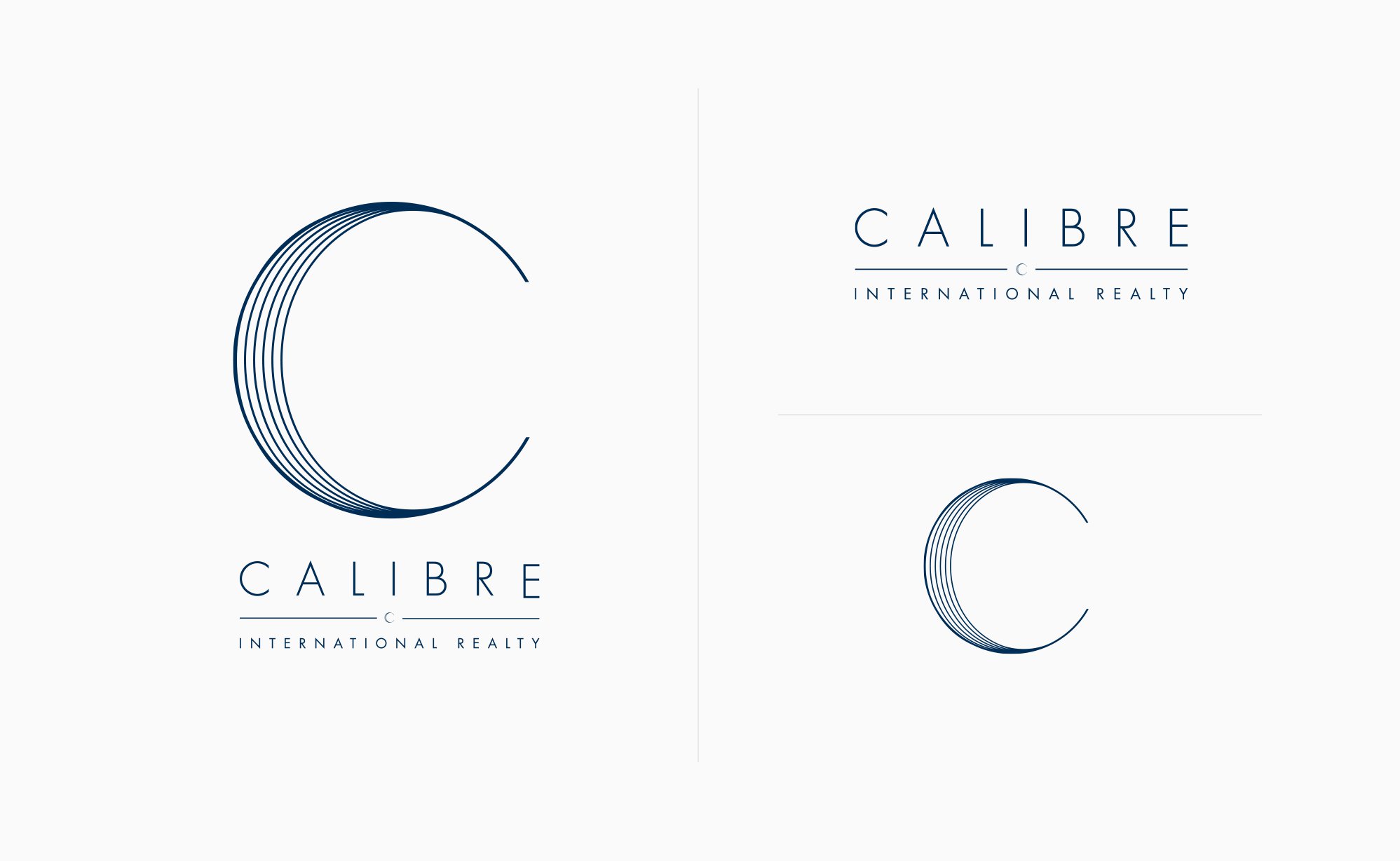 Jacober Creative Brand Identity for Calibre International Real Estate. Logo variations