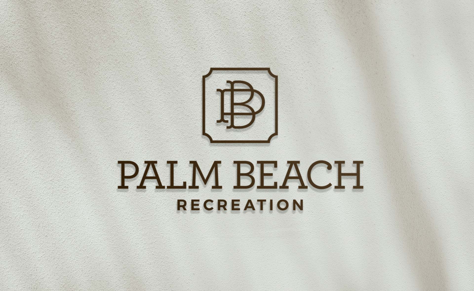 Logo Sign for the Town of Palm Beach Rec Center