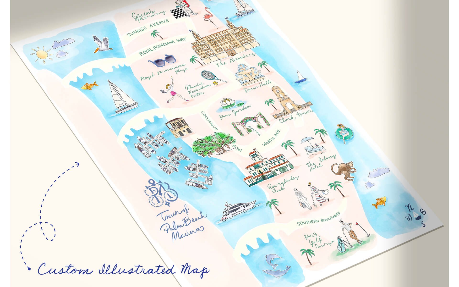 Palm Beach Marina Case Study Illustrated Map