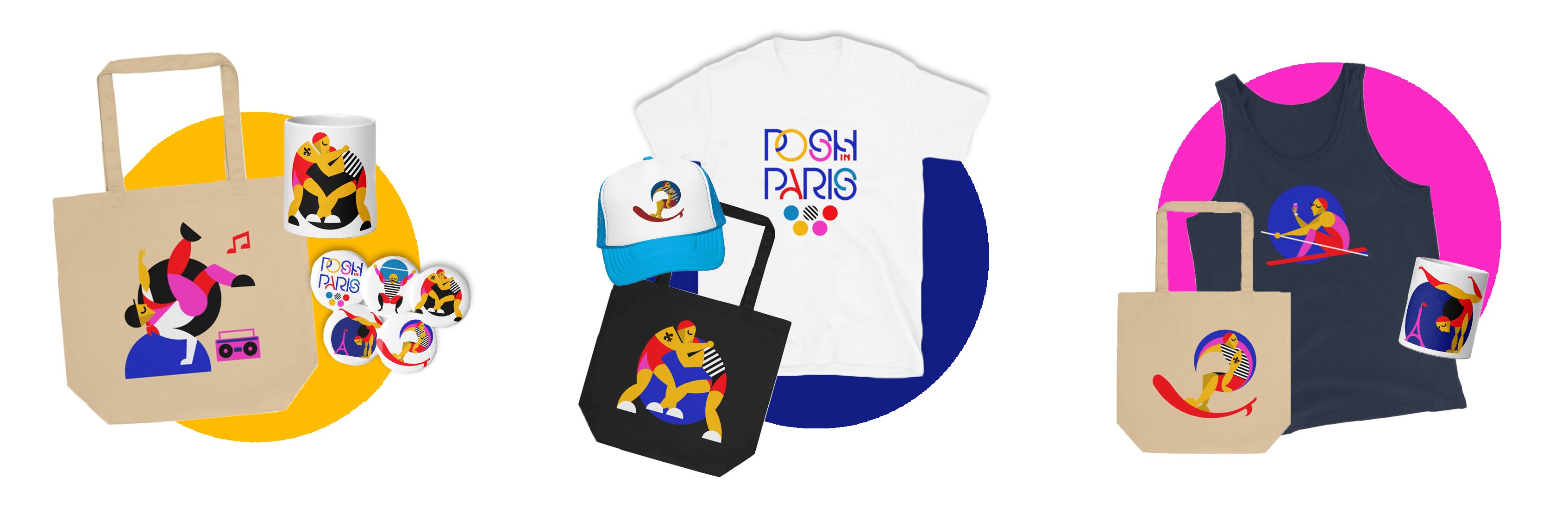 Posh in Paris Illustrations - Merchandize