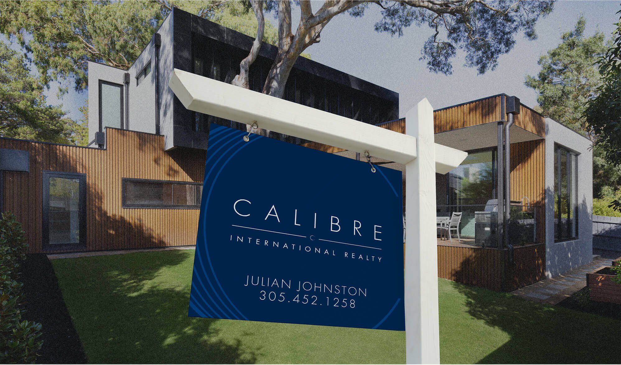 Jacober Creative Brand Identity for Calibre International Realty. Photo of real estate signage