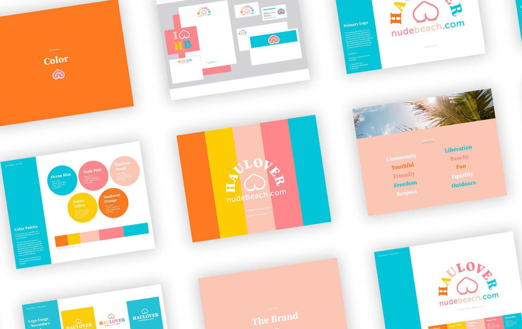 Haulover Nude Beach logo color and usage examples